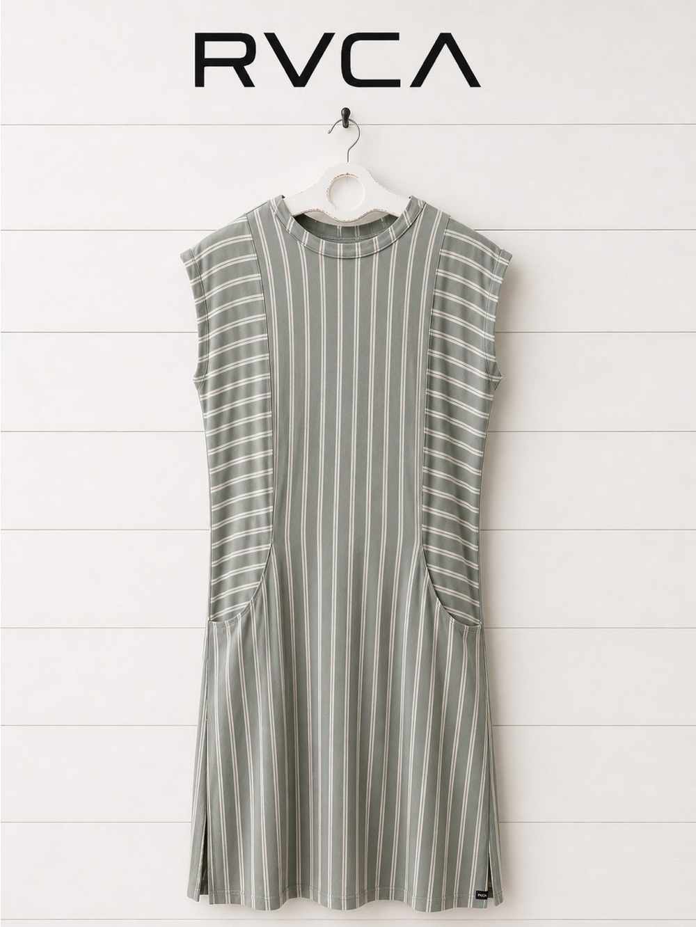 RVCA Green and white dress size L